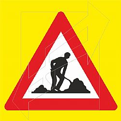 Construction zone warning signs