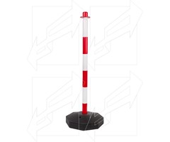 80cm BOLLARD WITH BLACK BASE