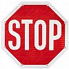 Αντανακλαστική Πινακίδα Ρ2 (STOP) με LED 90Χ90