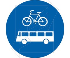 Πινακίδα Ποδηλατοδρόμου Ρ-67α