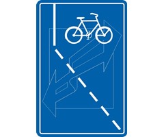 Πινακίδα Ποδηλατοδρόμου Π-121