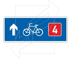 Πινακίδα Ποδηλατοδρόμου Π-124