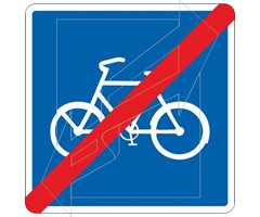 Πινακίδα Ποδηλατοδρόμου Π-127