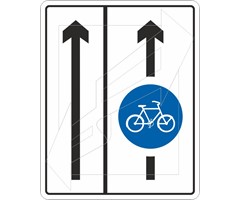 Πινακίδα Ποδηλατόδρομου Π-123α