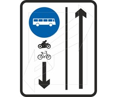 Πινακίδα Ποδηλατοδρόμου Π-104α